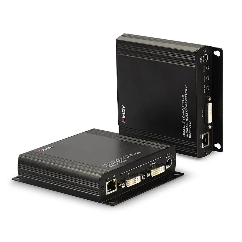 Lindy 140m Cat.6 DVI-D. USB. Audio and RS-232 KVM Extender