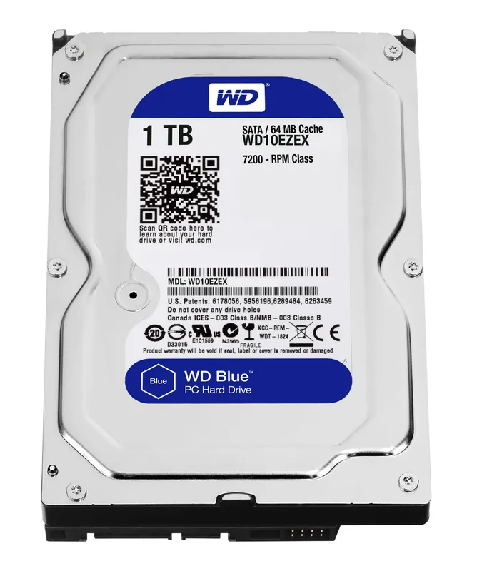 Western Digital Blue internal hard drive 1 TB 7200 RPM 64 MB 3.5"