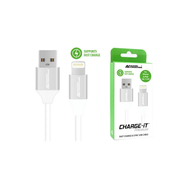 AdvancedAccessories CHARGE-IT Premium 1 Metre USB-A to Lightning Cable