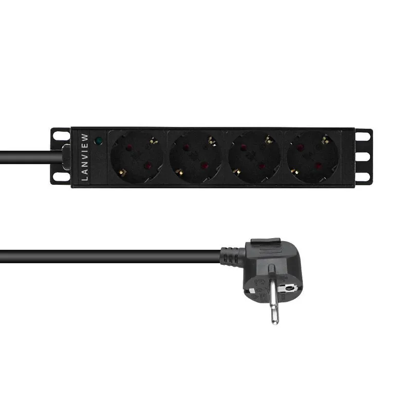Lanview 10�� 4-wy Schuko oules