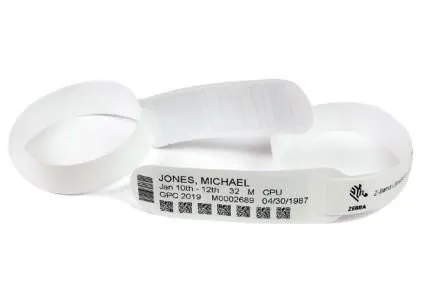 Zebra Wristband. Polypropylene. 30x362mm. Direct Thermal. Z-BAND ULTRA