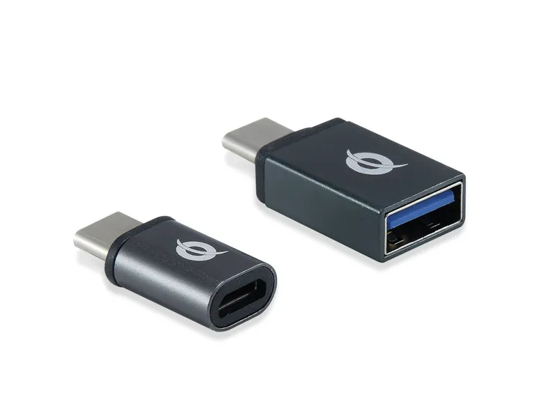Conceptronic DONN04G USB-C to USB A/MicroB OTG Adapter 2-Pack. 10Gbps