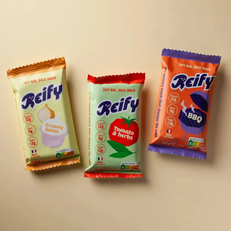 Savory Protein Bar Pack Reify 3 saveurs