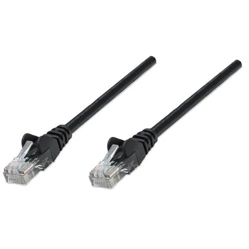 Intellinet Network Patch Cable Cat5e 20m Black CCA U/UTP PVC RJ45 Gold Plated Contacts Snagless Booted Lifetime Warranty
