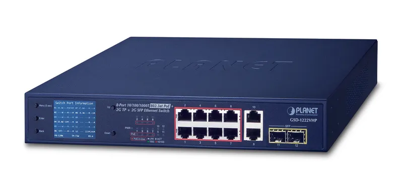 PLANET GSD-1222VHP network switch Unmanaged Gigabit Ethernet (10/100/1