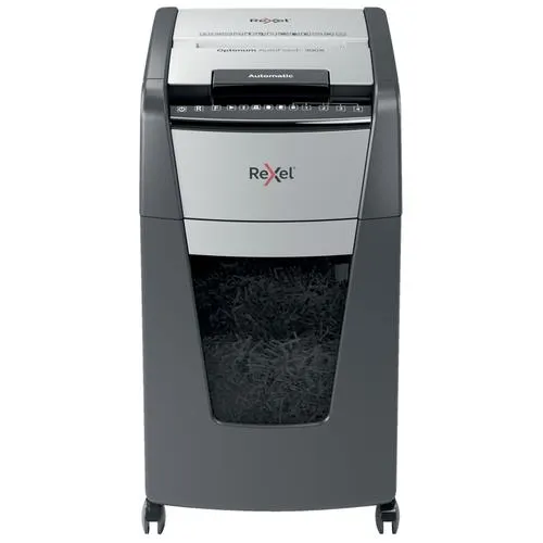 Rexel Optimum AutoFeed+ 300X paper shredder Cross shredding 55 dB 23 cm Black Silver