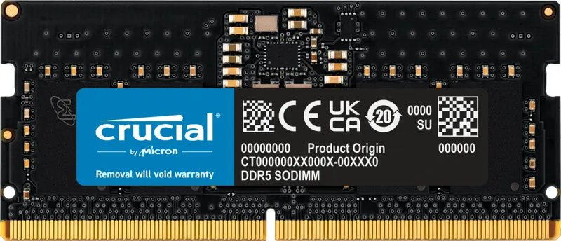 Crucial CT8G56C46S5T memory module 8 GB 1 x 8 GB DDR5 262-pin SO-DIMM