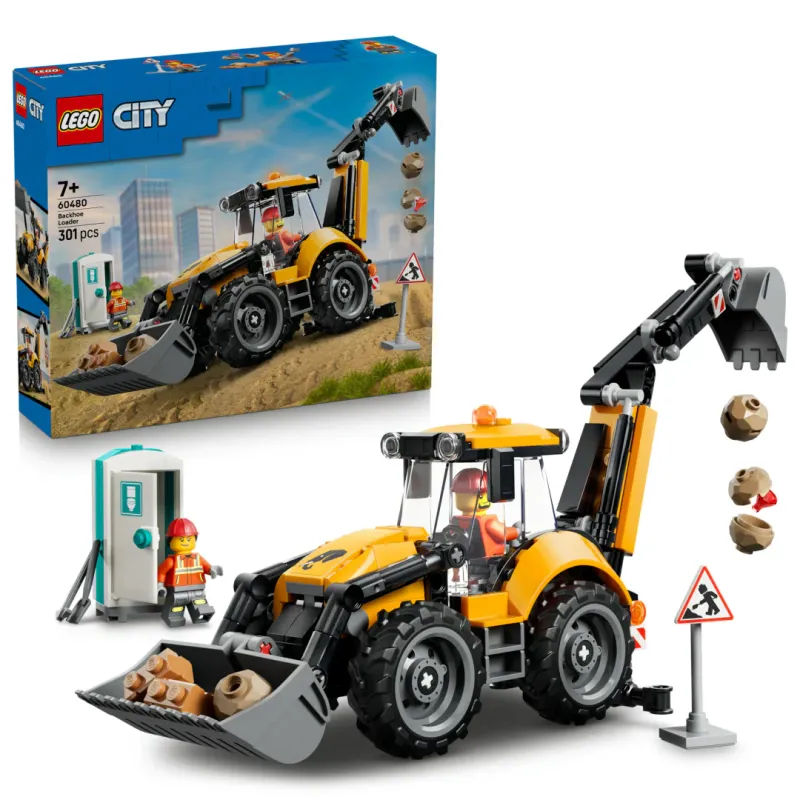 LEGO City Yellow Backhoe Loader 60480