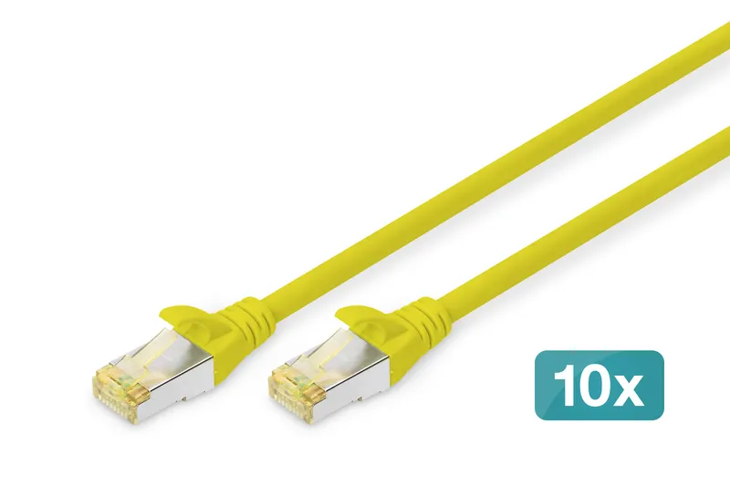 Digitus CAT 6A S/FTP patch cable. 10 pieces