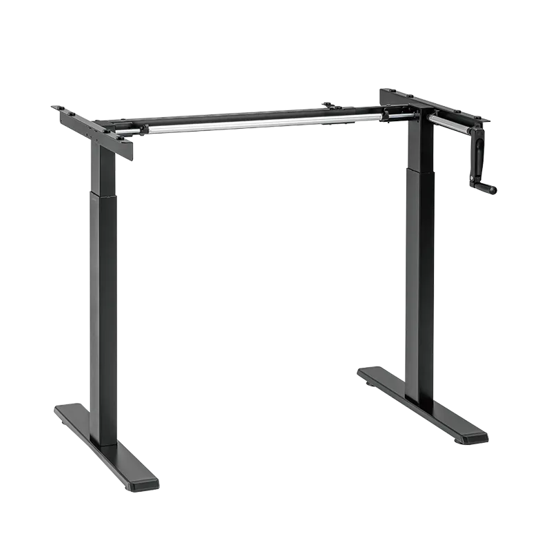 LogiLink Sit-stand desk frame. manual. compact. foldable handle. black