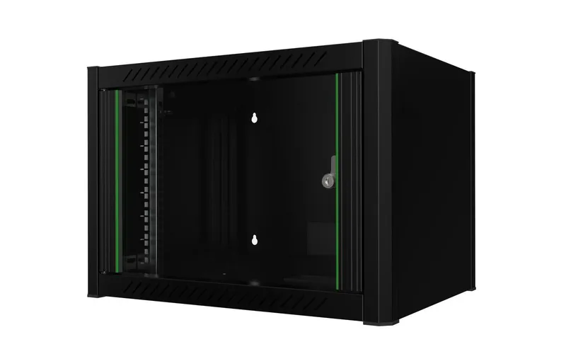 Lanview RWM07U45BL rack cabinet 7U Wall mounted rack Black