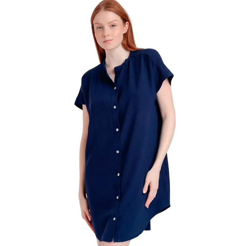 Women's Button-Down Beach Shirt Dress Admas Fluido
