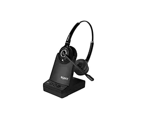 Agent AW80 Binaural Headset Wireless Head-band Office/Call center Blue