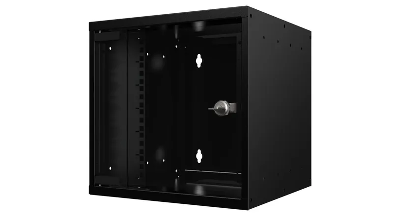 Lanview RSM09U30MNBL rack cabinet 9U Wall mounted rack Black
