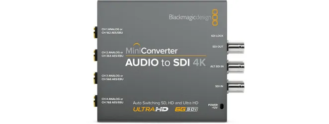 Blackmagic Design Mini Converter Audio to SDI 4K Active video converte