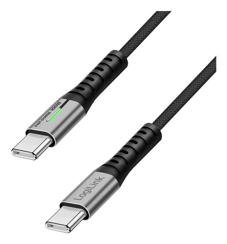 LogiLink CU0431 USB cable USB 3.2 Gen 2x2 0.5 m USB C Black