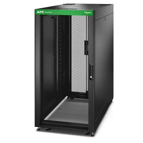 APC Easy Rack 24U Black With Roof Castors Feet 4 Brackets and Side Panels No Bottom 1198H x 600W x 1000D mm