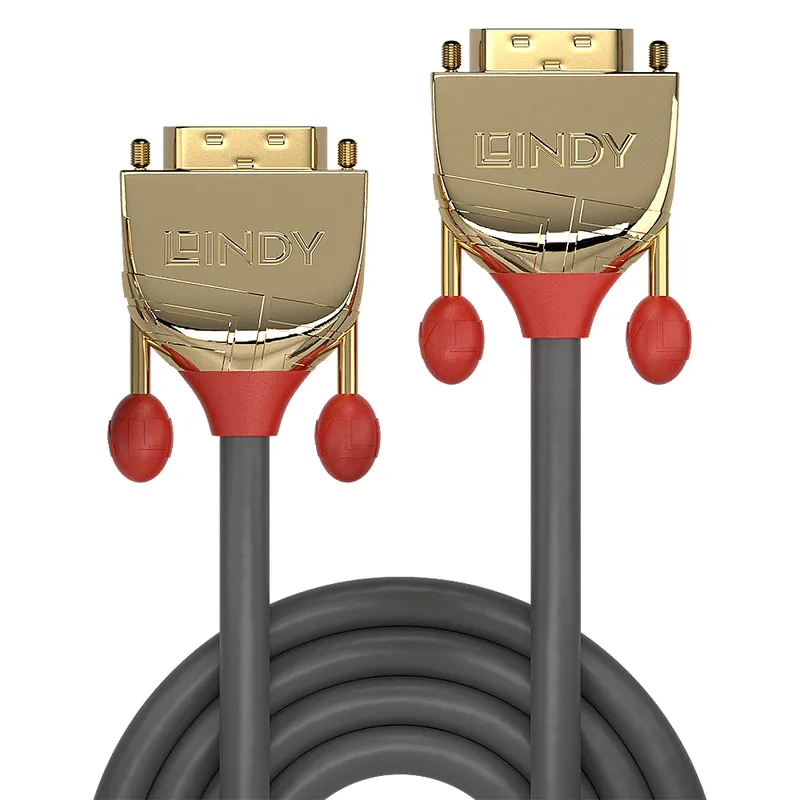 Lindy 20m DVI-D Single Link Cable. Gold Line