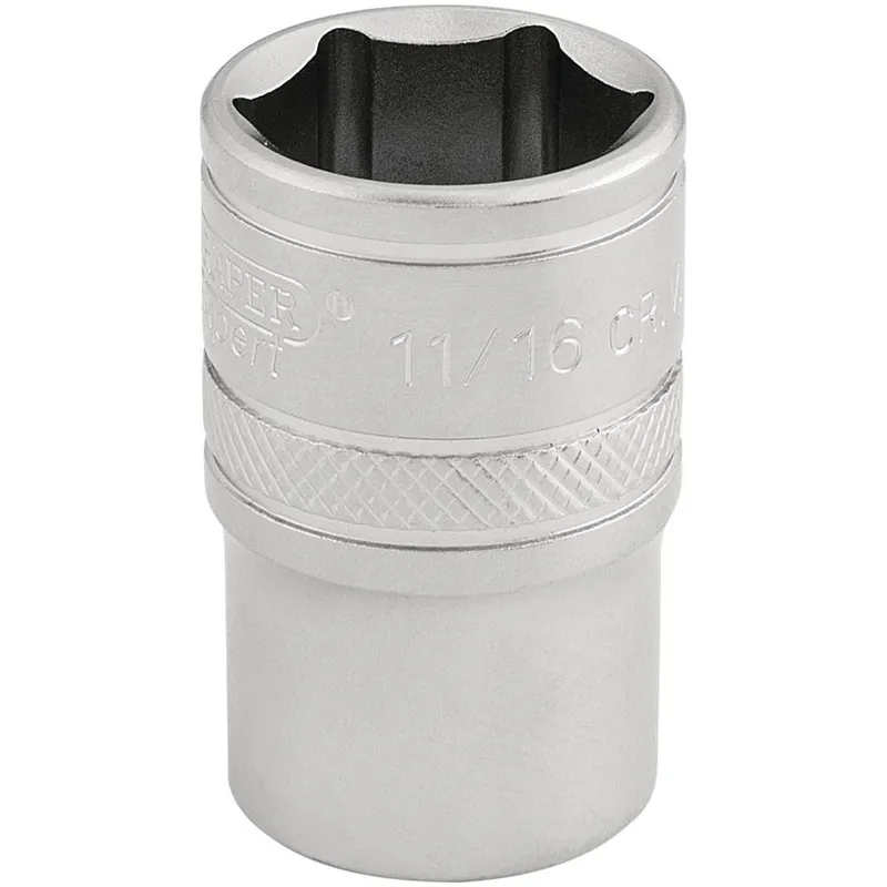 Draper 1/2" Drive Satin Finish Hexagon Socket Imperial