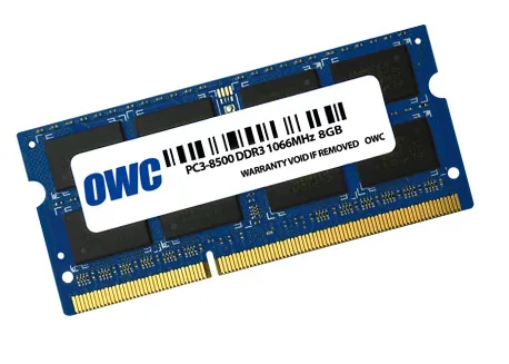 OWC 8GB. PC8500. DDR3. 1066MHz memory module 1 x 8 GB