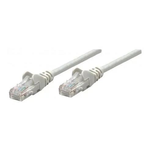 Intellinet Network Patch Cable Cat6A 50m Grey Copper S/FTP LSOH / LSZH PVC RJ45 Gold Plated Contacts Snagless Booted Lifetime Warranty