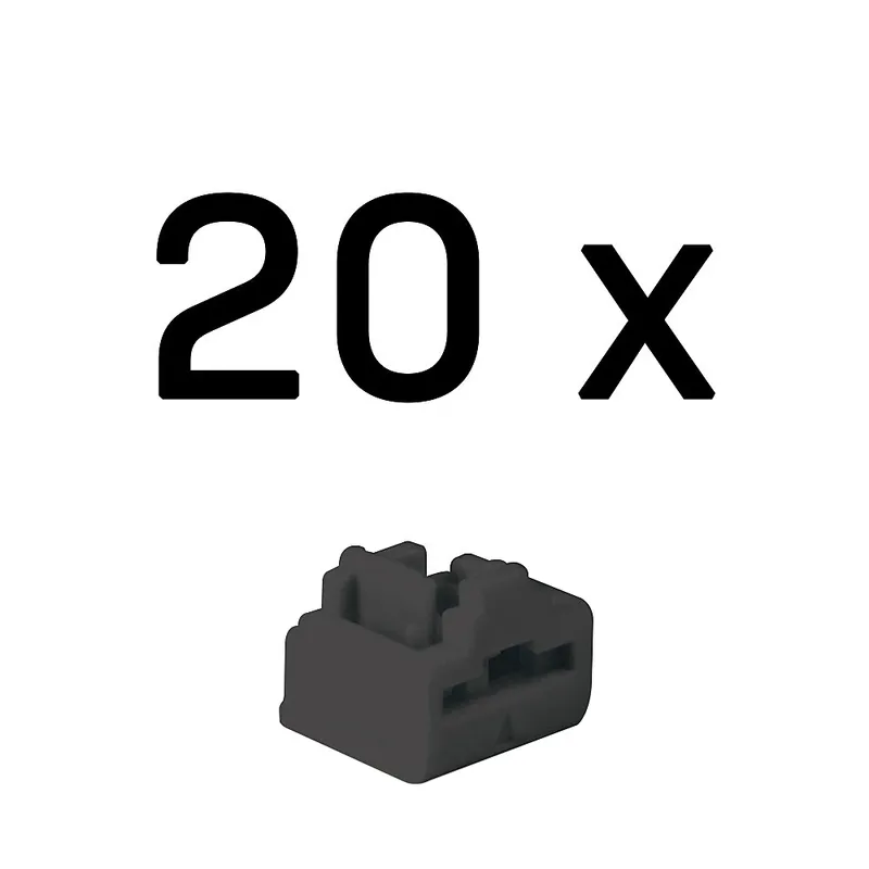 Lindy RJ-45 Port Blockers (Without Key) - Pack of 20. Black