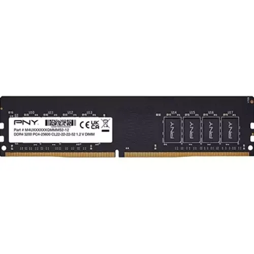 Pny Performance Md8gsd43200-Si 8Gb (1X 8Gb) Dimm System Memory 3200Mhz Ddr4 Cl22 - Bulk