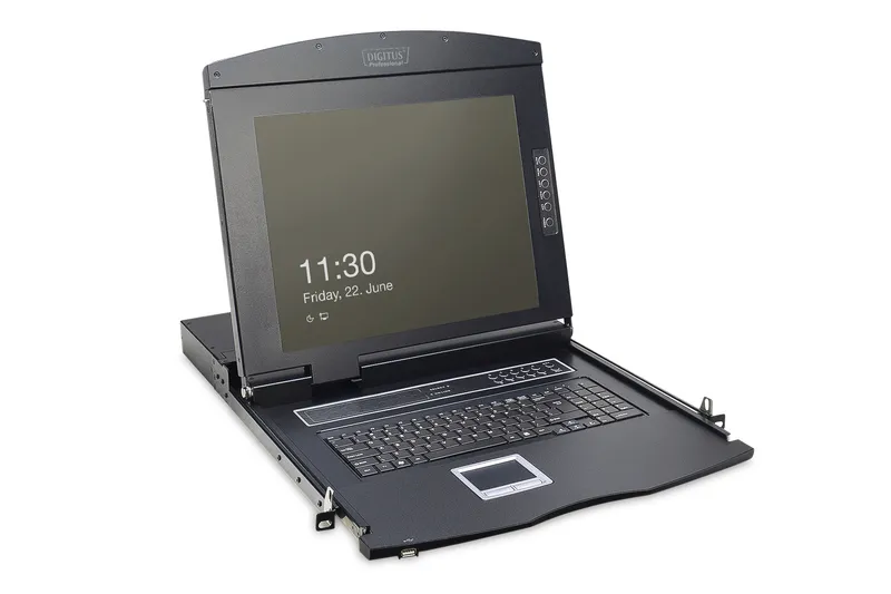 Digitus 17" LCD KVM Console. 8-Port VGA. german Keyboard