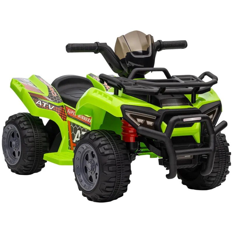 Homcom 6v Kids Electric Ride-on Quad Bike Atv For Toddlers 18-36 Months
