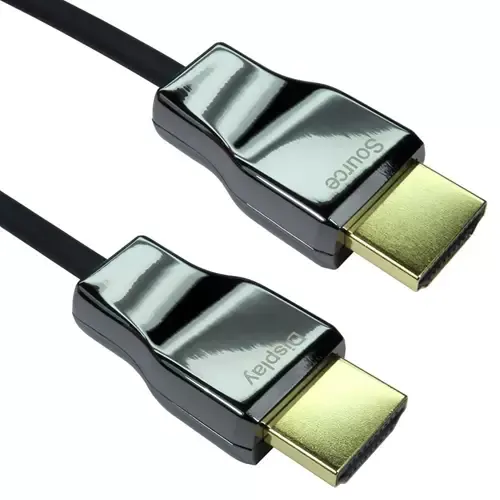 Cables Direct Super Slim Armoured AOC HDMI cable 10 m HDMI Type A (Standard) Black