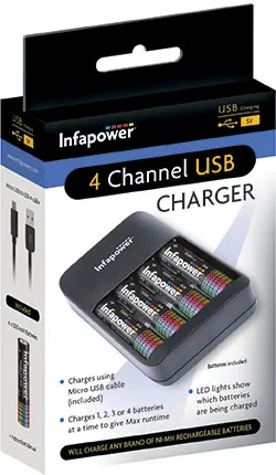 Infapower C015 battery charger Household battery DC. USB