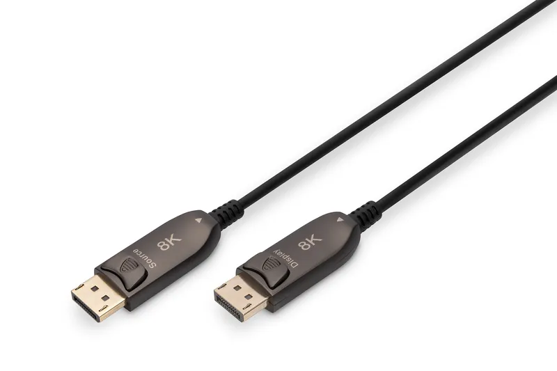 Digitus DisplayPort AOC Hybrid Fiber Optic Cable. UHD 8K. 15 m
