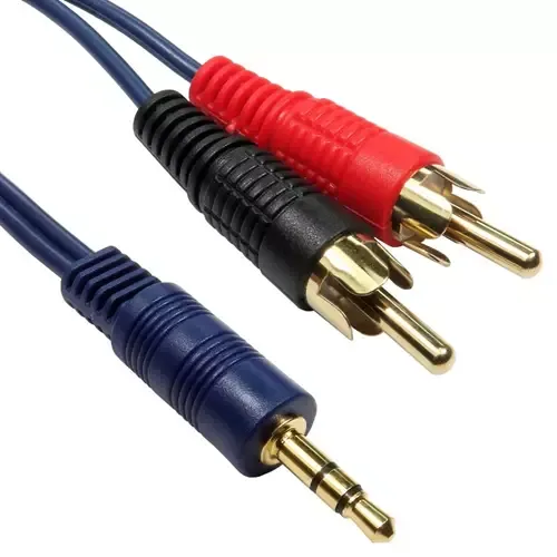 Cables Direct 3.5mm - 2xRCA 15m audio cable Blue