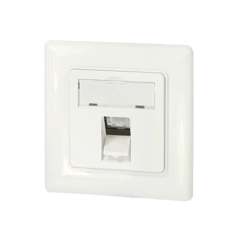 LogiLink Keystone Faceplate for 1 module. German type. pure white