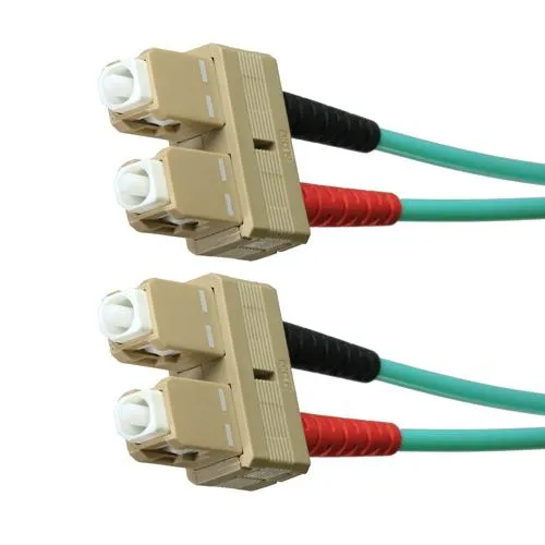 Cablenet 10m OM3 50/125 SC-SC Duplex Aqua LSOH Fibre Patch Lead