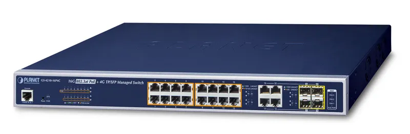 PLANET GS-4210-16P4C network switch Managed L2/L4 Gigabit Ethernet (10