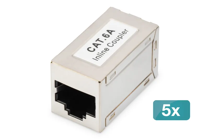 Digitus CAT 6A modular couplers. shielded - 5 pieces