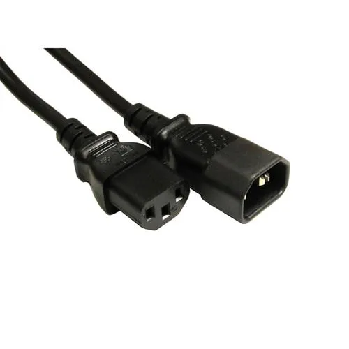 Cables Direct IEC Extension Cable C13 / C14 Black 5 m C13 coupler C14 coupler