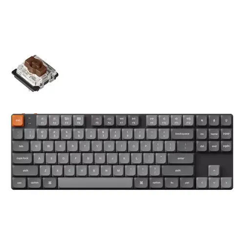 Keychron K1 Max Wired & Wireless USB + RF Wireless + Bluetooth Mechanical QWERTY RGB LED Black