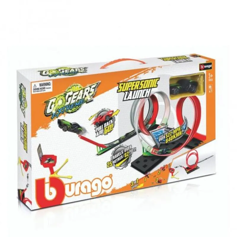 Bburago Go Gears Supersonic Launch Toy Car - Dynamic Launch Action