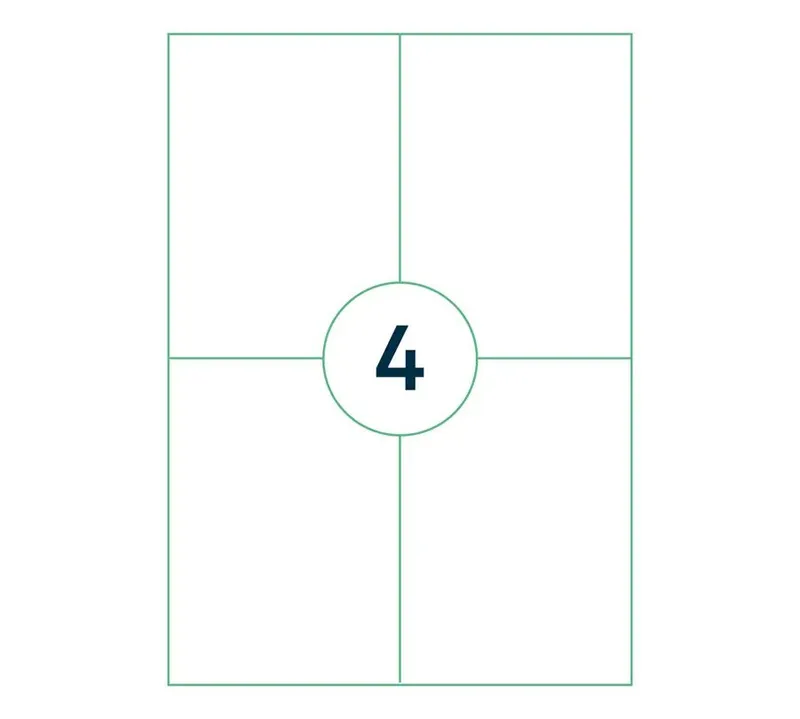 Capture A4LABEL-105X148 printer label White