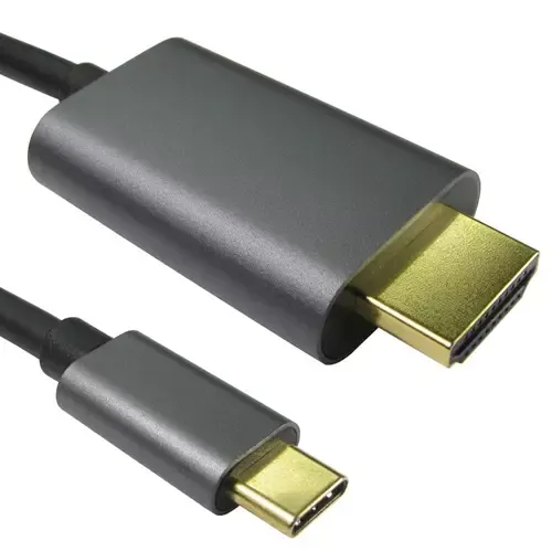 Cables Direct USB3C-8KHDMI-1MA HDMI cable 1 m HDMI Type A (Standard) USB Type-C Black Grey