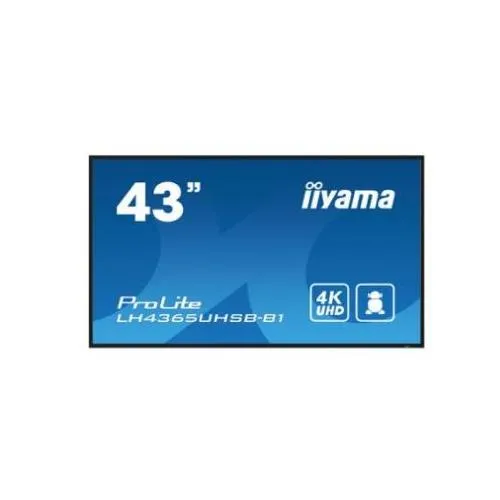 iiyama LH4365UHSB-B1 Signage Display Kiosk design 108 cm (42.5") LED Wi-Fi 800 cd/m 4K Ultra HD Black Built-in processor Android 11 24/7