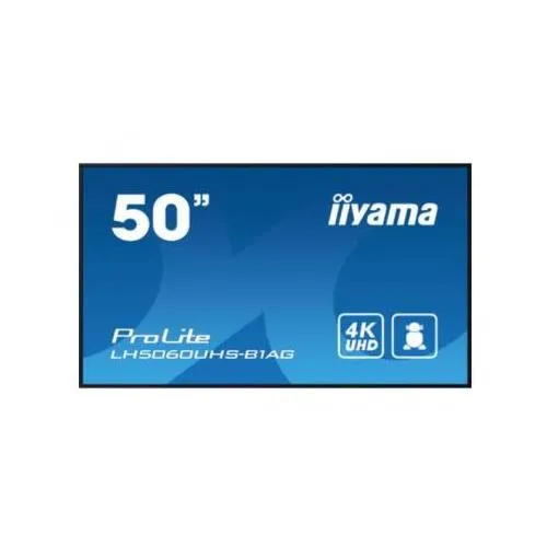 iiyama LH5060UHS-B1AG Signage Display Digital A-board 125.7 cm (49.5") LED Wi-Fi 500 cd/m 4K Ultra HD Black Built-in processor Android 11 24/7