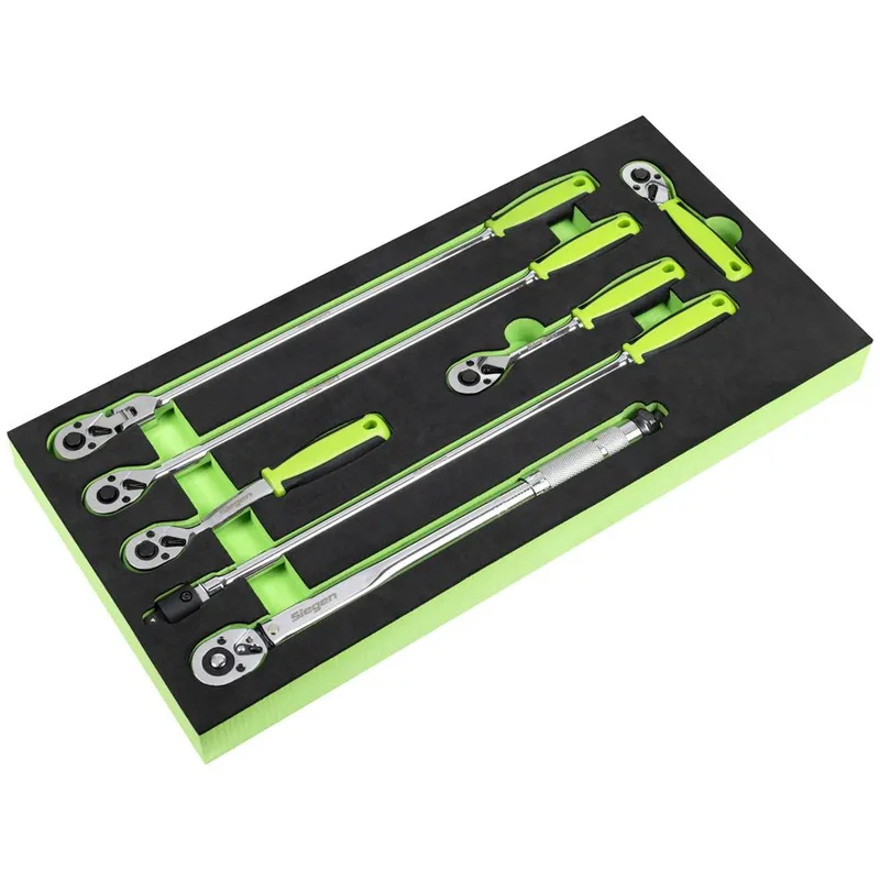 Siegen 7 Piece 3/8" Drive Ratchet and Torque Wrench Set in Module Tray