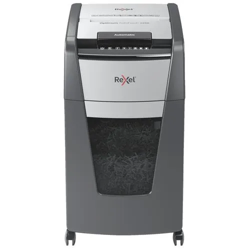 Rexel Optimum AutoFeed+ 225X paper shredder Cross shredding 55 dB 23 cm Black Silver