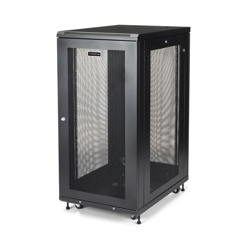 StarTech.com 4-Post 24U Server Rack Cabinet. Lockable 19" Data Ra