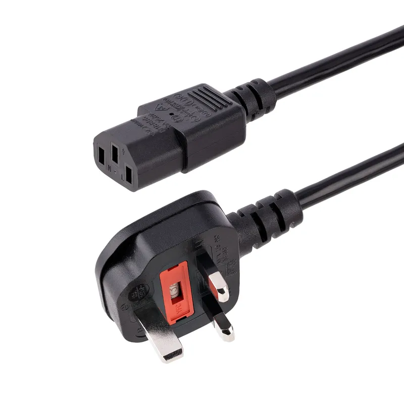 StarTech.com 10ft (3m) UK Computer Power Cable. 18AWG. BS 1363 to C13.