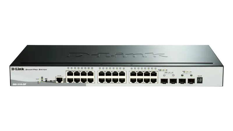 D-Link 28-Port Gigabit Stackable PoE Smart Managed Switch including 2