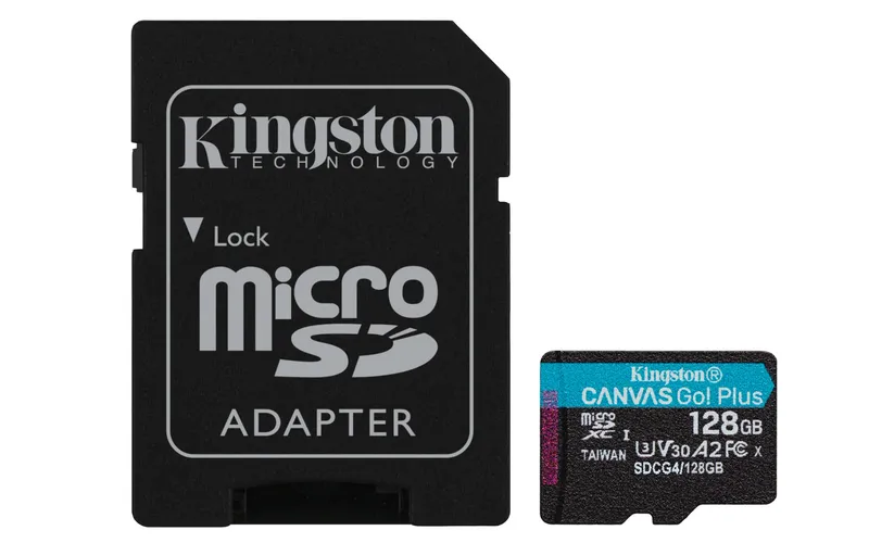 Kingston Technology 128GB microSDXC Canvas Go Plus Gen4 200MB/s A2 U3